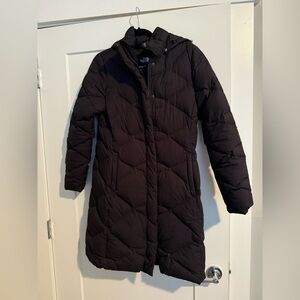 Women's Black Mid Length Puffer Coat